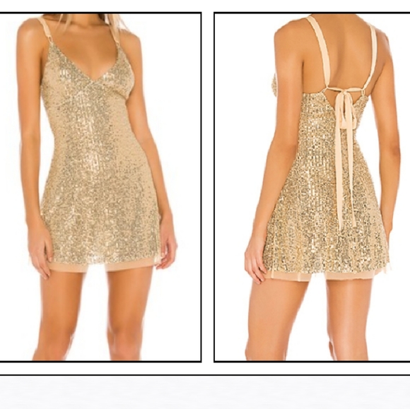 Free People Dresses & Skirts - 💝FLASH SALE 6hr! Free People Gold Sequin dress